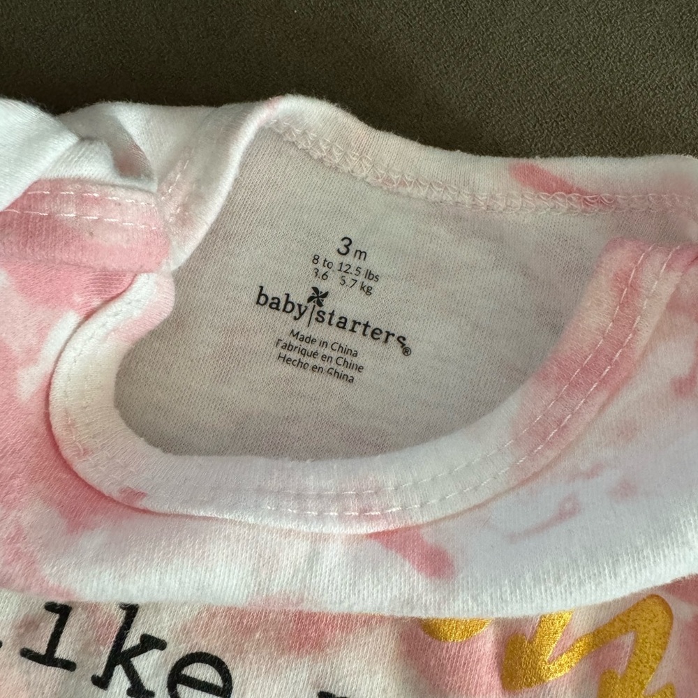 3 month baby infant onesies, set of two, “flawless like mom” and “daddy’s girl” - Picture 6 of 6